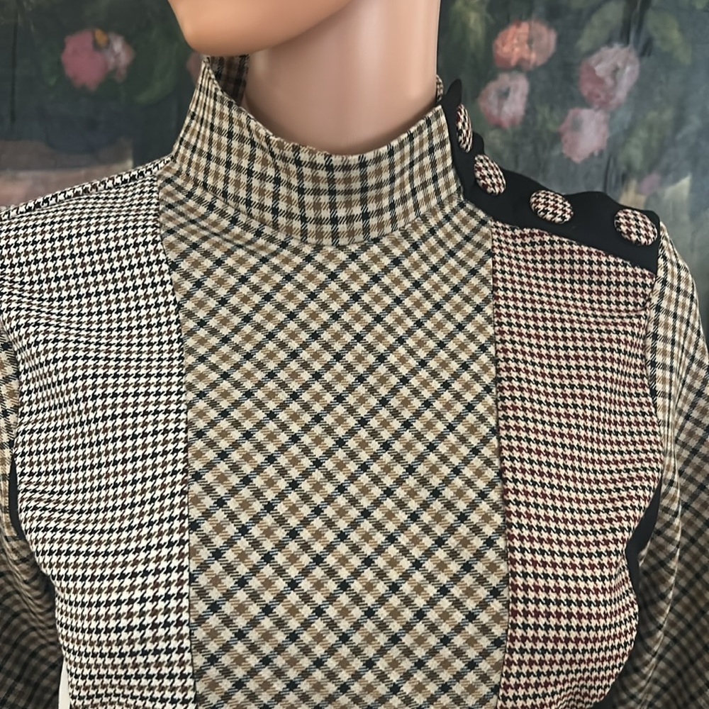 ** LAST DAY 6/18..Donating ** Zara houndstooth patchwork mini dress - Picture 6 of 12